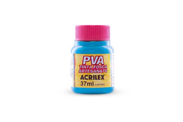 TINTA PVA FOSCA 37ML ACRILEX AZUL CELESTE 